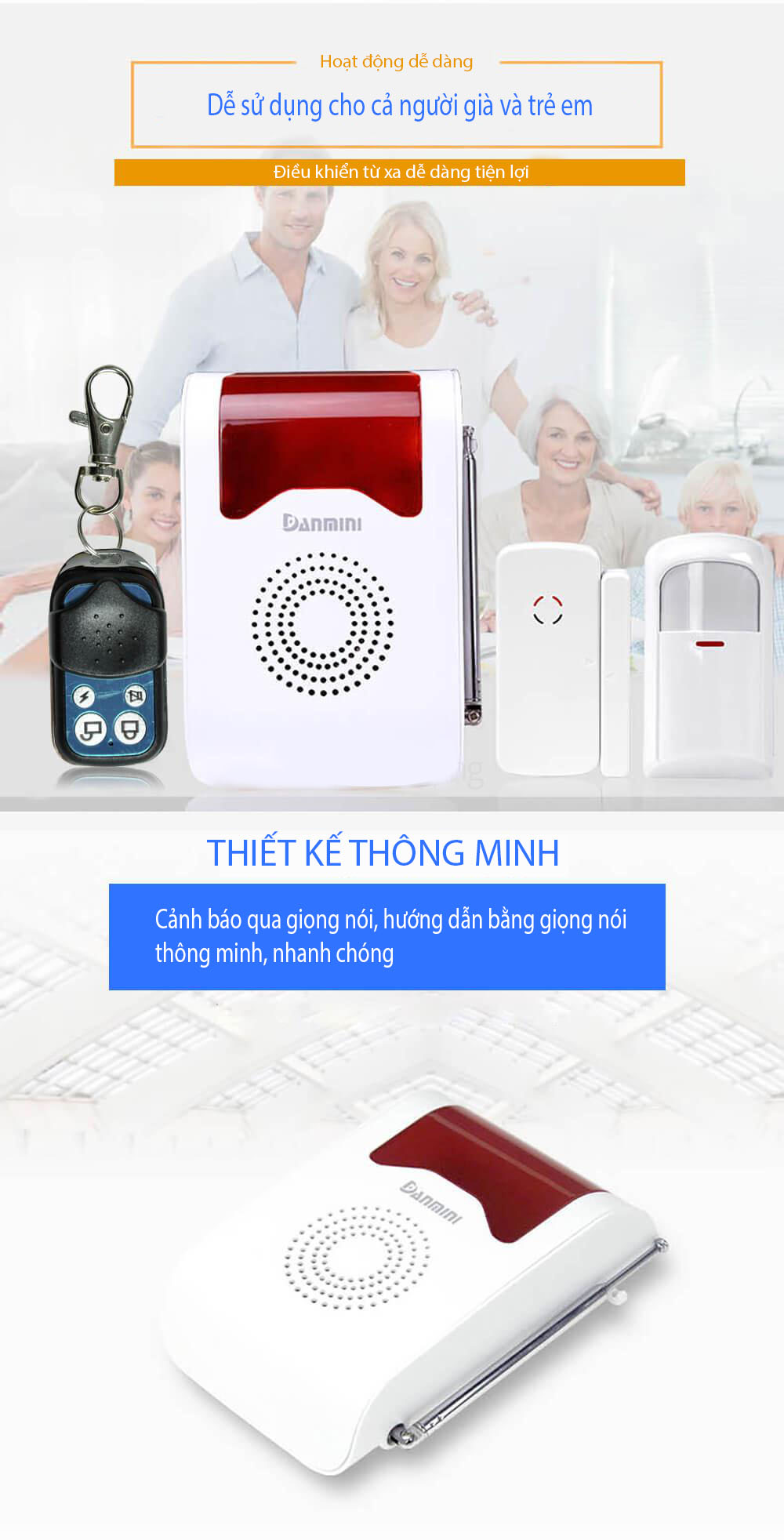 HỆ THỐNG BÁO ĐỘNG KHÔNG DÂY GSM DANMINI Y302A