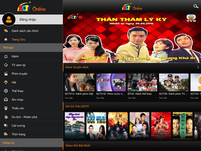 SCTV ONLINE - TÀI KHOẢN BẢN QUYỀN TRUYỀN HÌNH ĐẲNG CẤP SCTV ONLINE 12 THÁNG