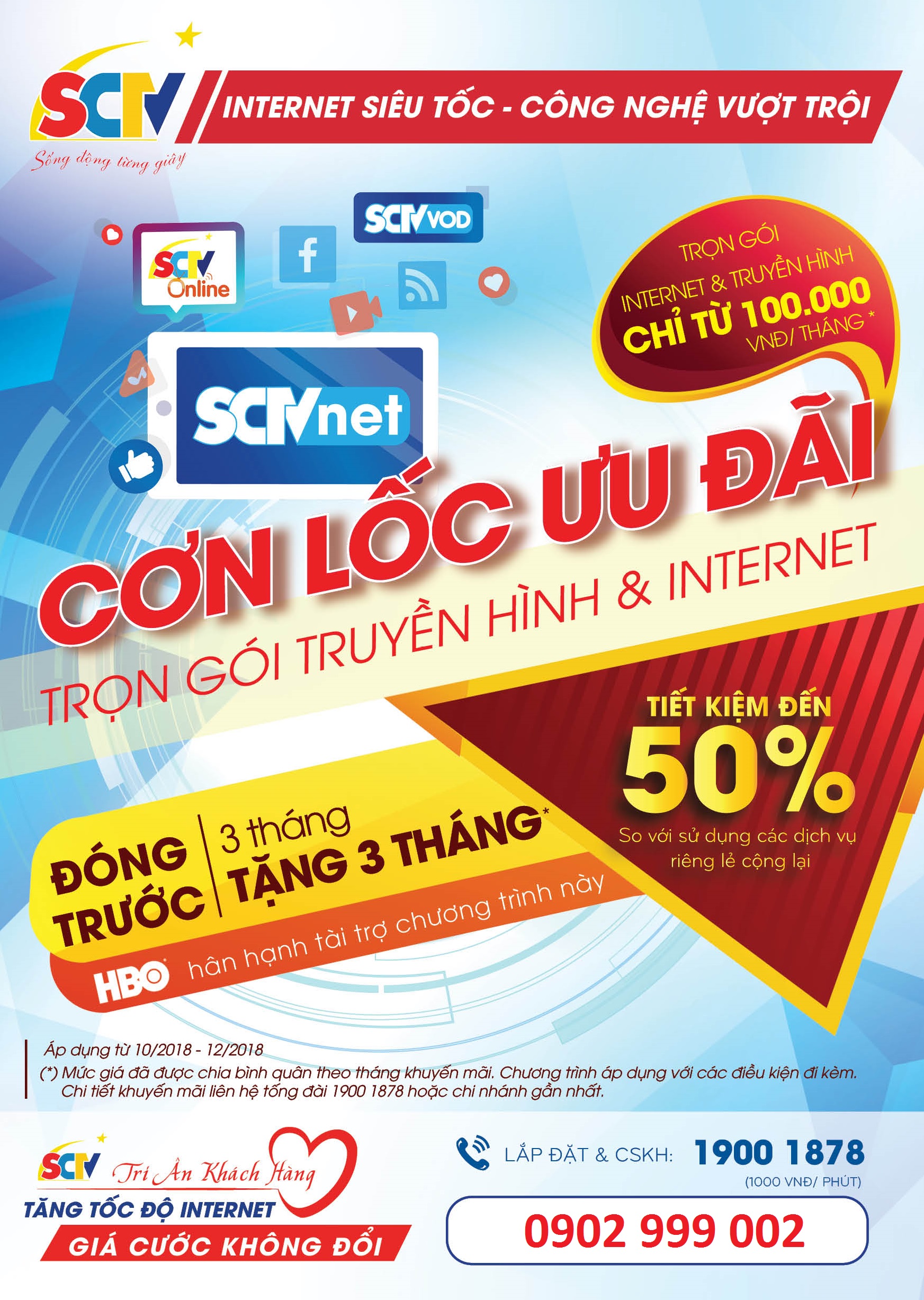 LẮP ĐẶC TRUYỀN HÌNH INTERNET - SCTV 